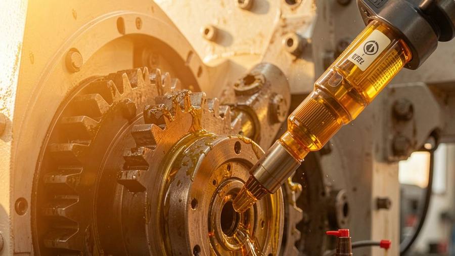 Lubrificante aplicado em engrenagens industriais